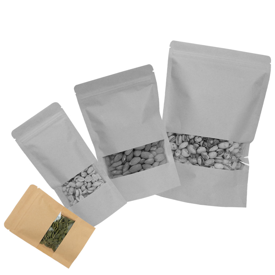 Bolsa doypack 80ml de papel kraft, para Alimentos
