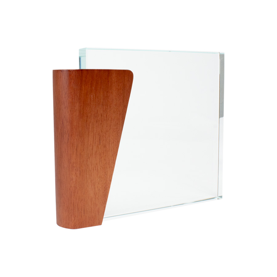 Trofeo Galvano de Madera y Cristal 