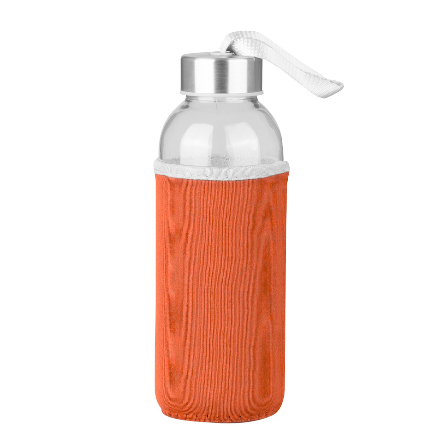 Botella de Vidrio Silica con funda de Neopreno 440cc