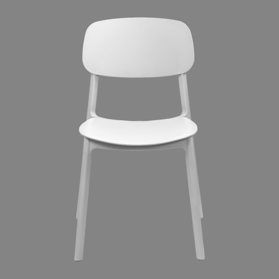 Silla apilable de plástico rígido 