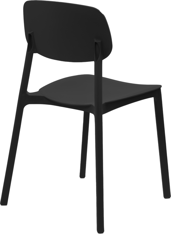 Silla apilable de plástico rígido 